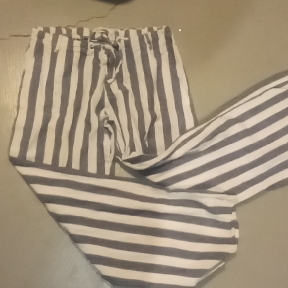 ? Pants - Striped Linen Pants/medium